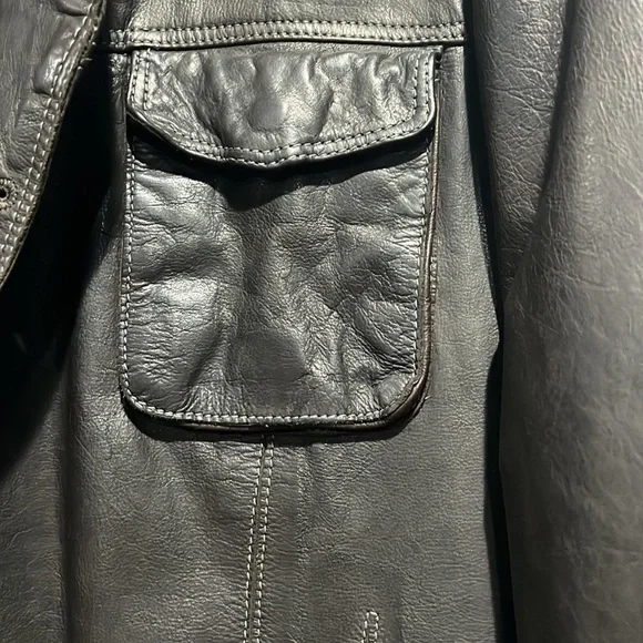 Missani Le Collezioni. Mens brown leather jacket. Size 2x - Picture 4 of 13